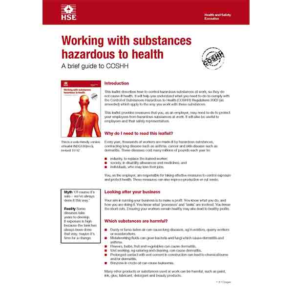 ionic systems australia publication: Working with substances hazardous to health